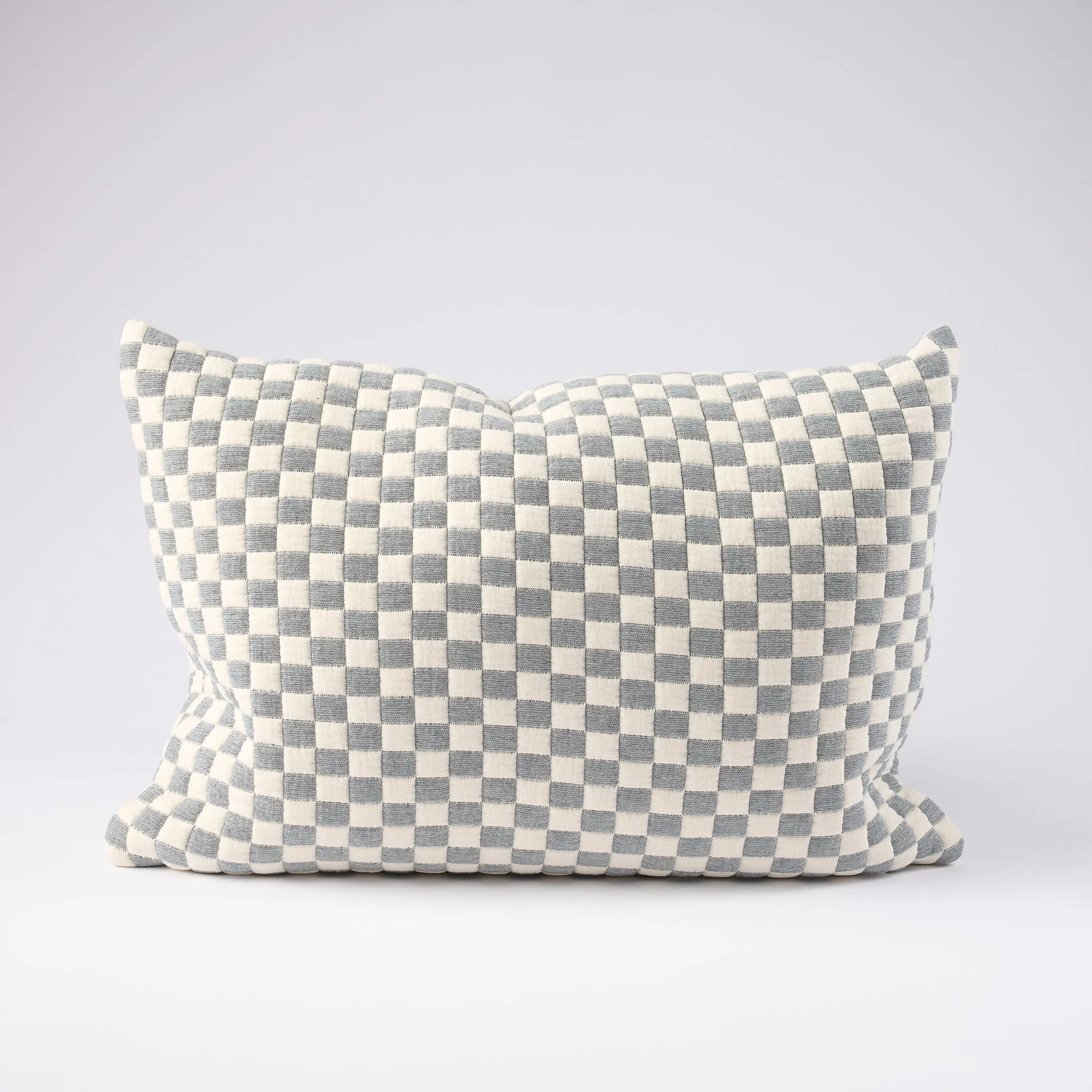 Gambit Cushion - Off White/Blue