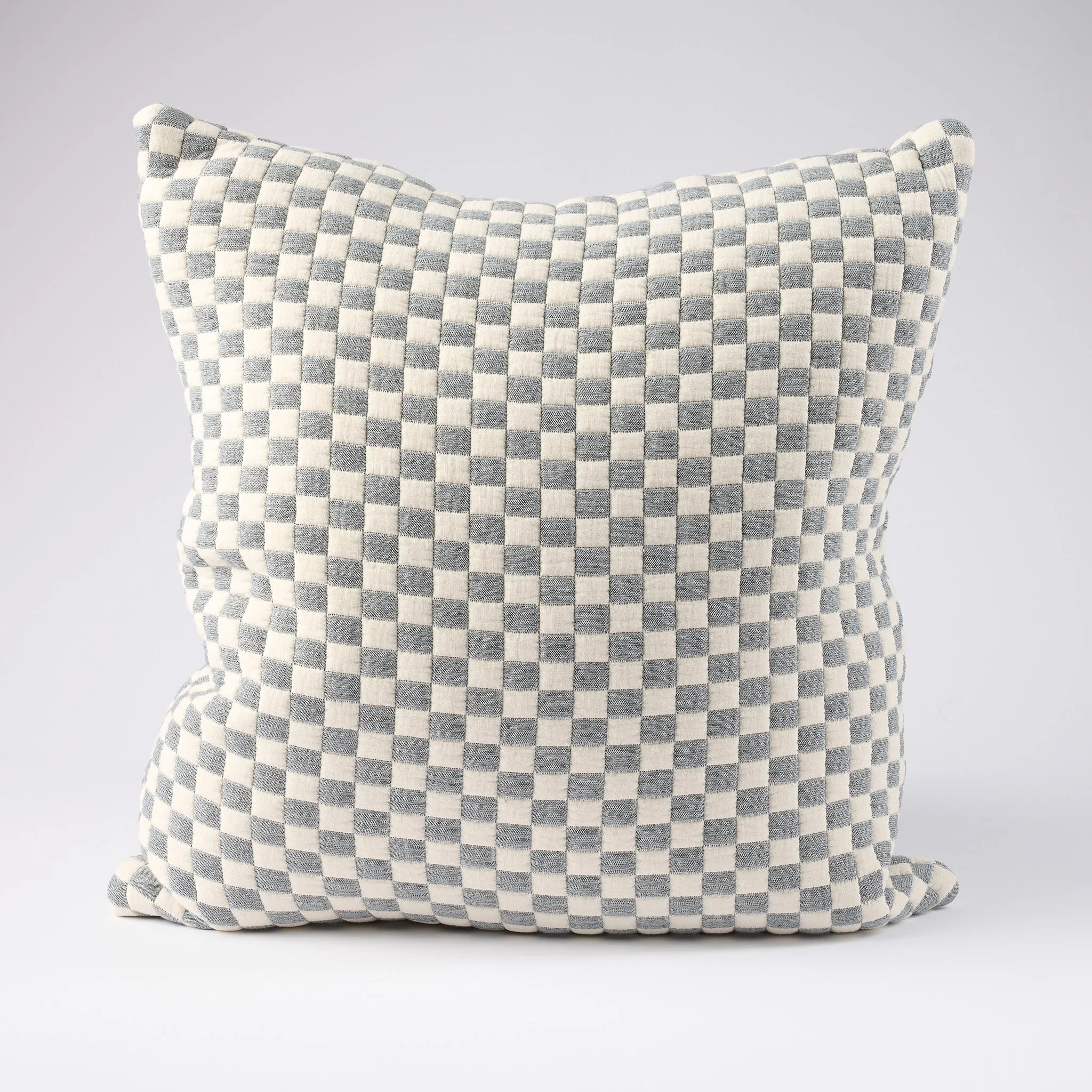 Gambit Cushion - Off White/Blue