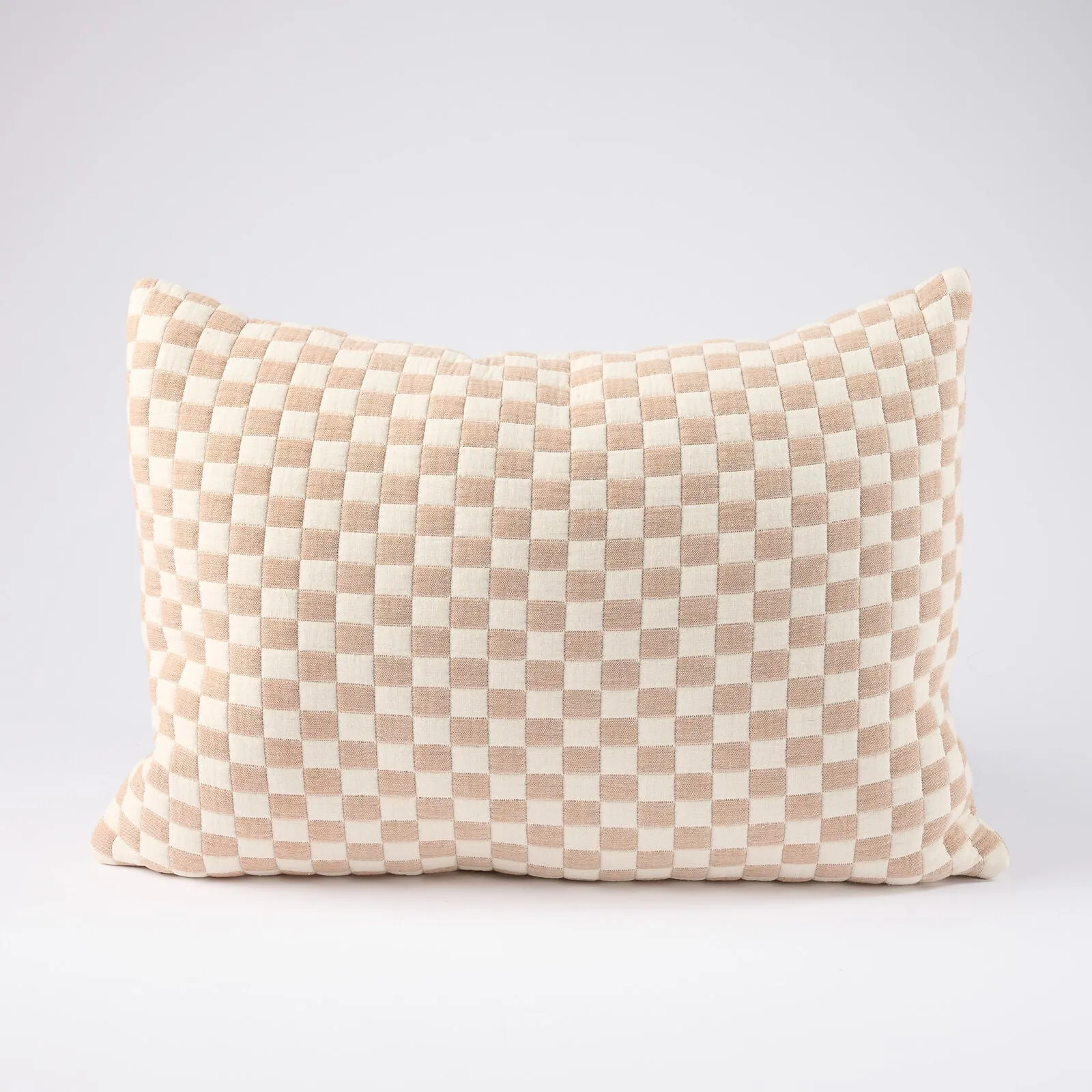 Gambit Cushion - Off White/Nutmeg