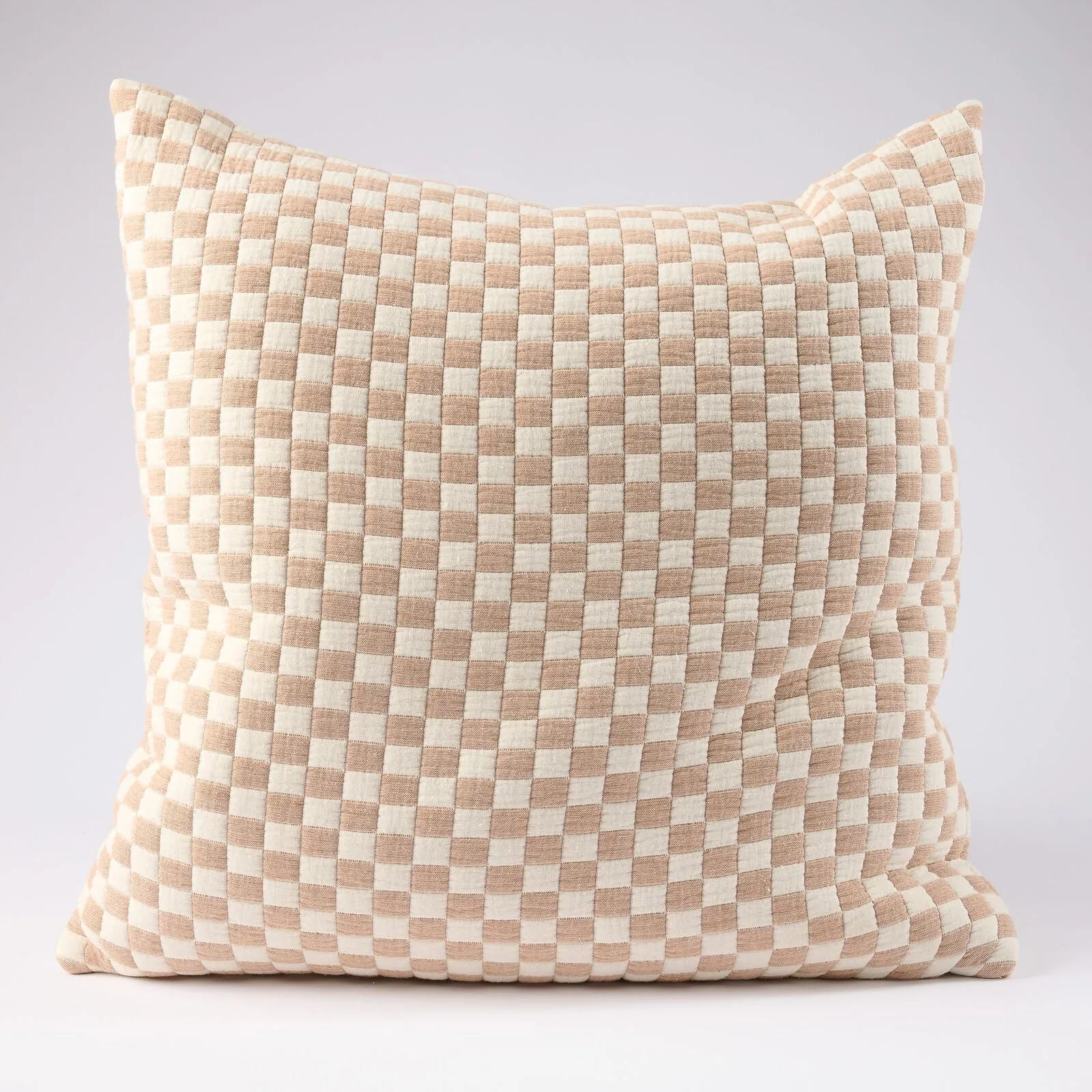 Gambit Cushion - Off White/Nutmeg