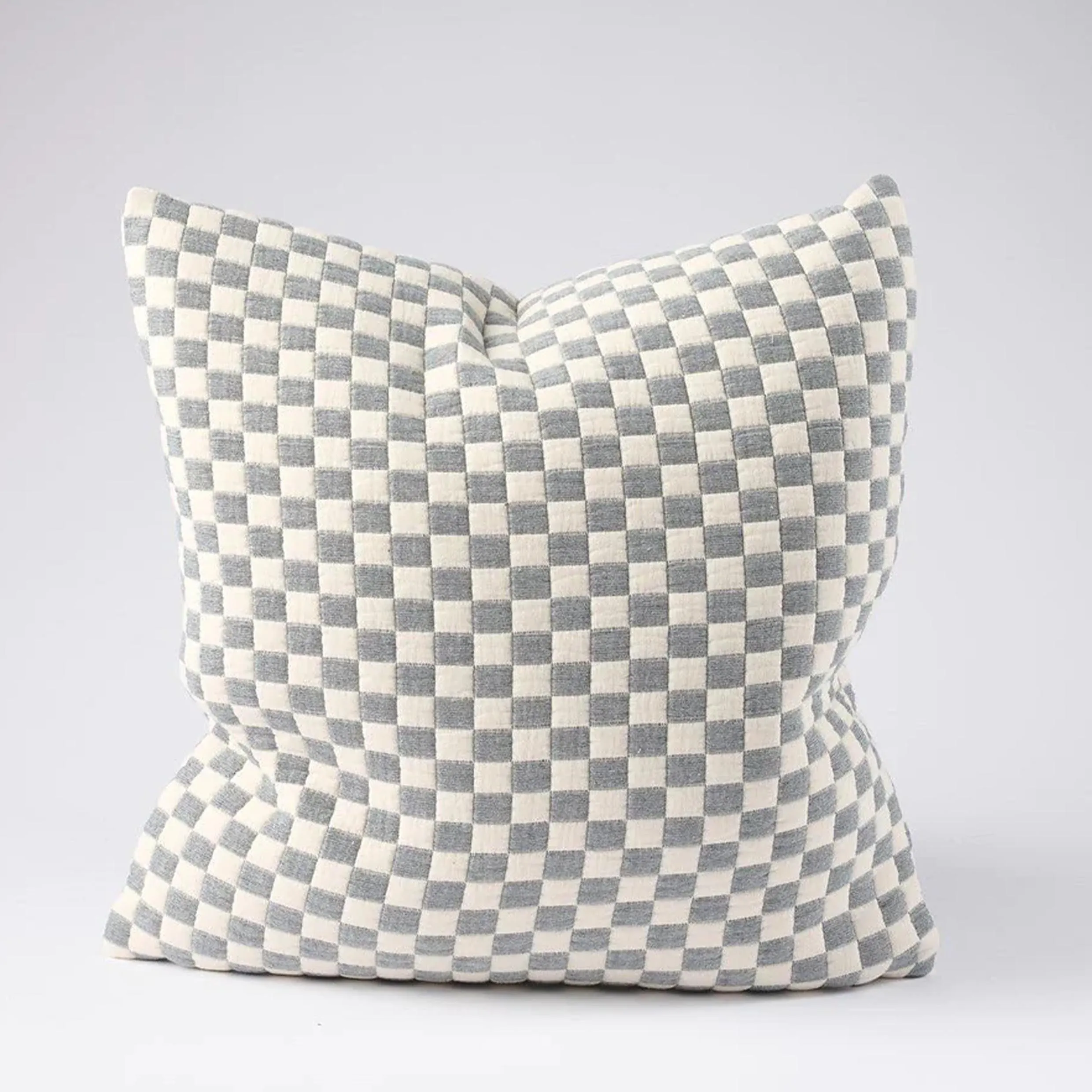 Gambit Cushion | White/Blue 50 x 50cm