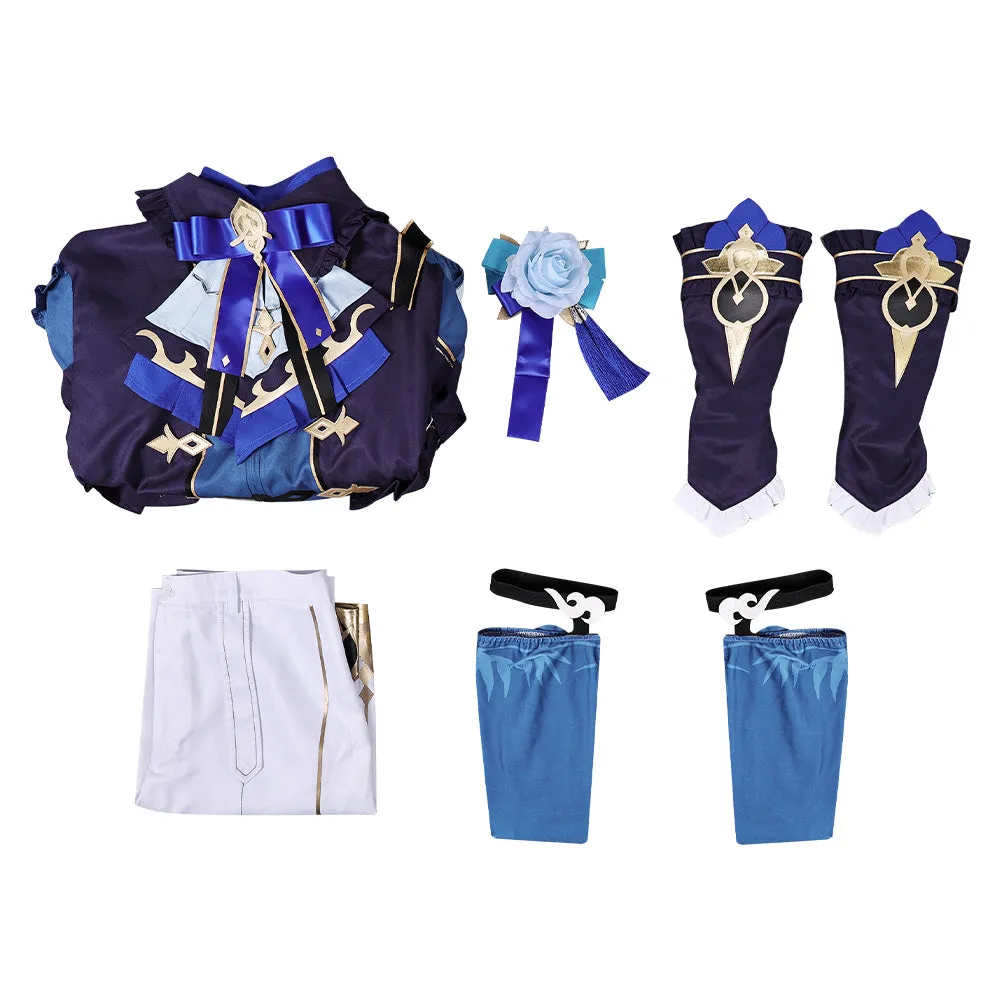 Genshin Impact Lantern Rite Xingqiu Blue Outfit Party Carnival Halloween Cosplay Costume