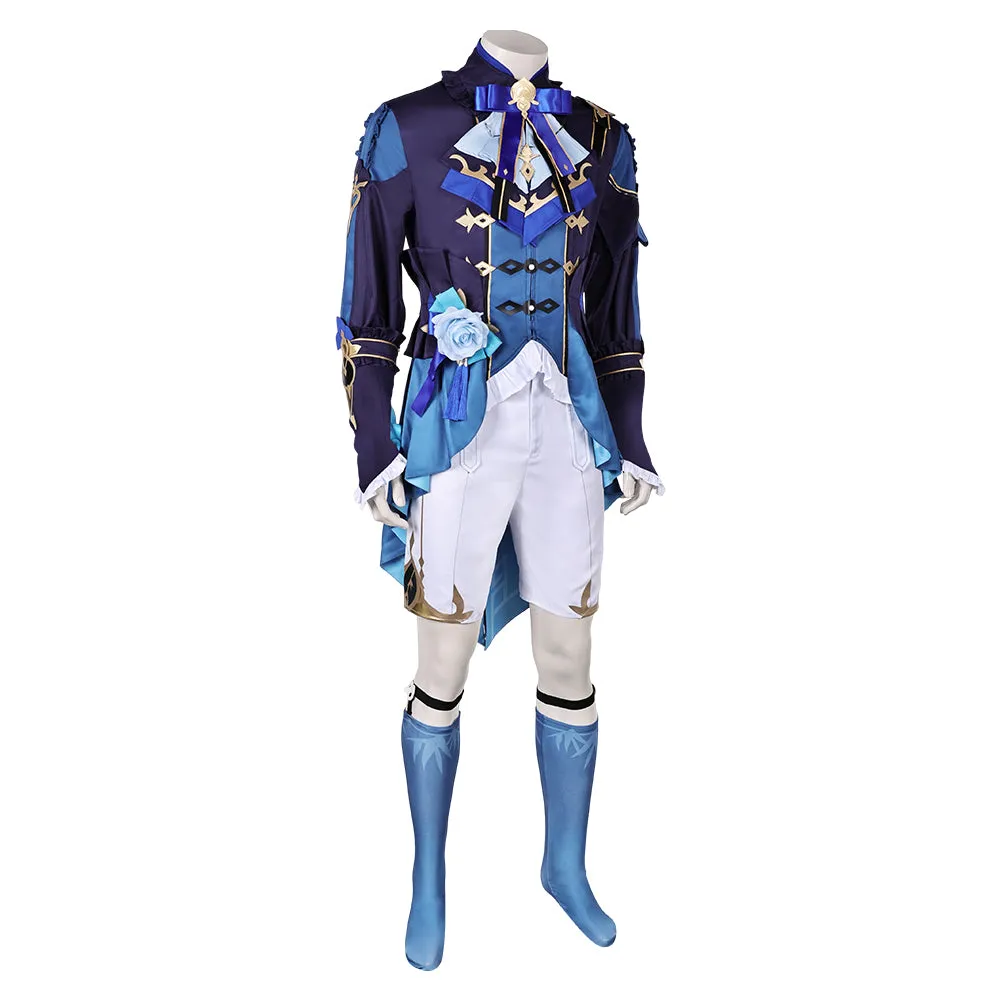 Genshin Impact Lantern Rite Xingqiu Blue Outfit Party Carnival Halloween Cosplay Costume