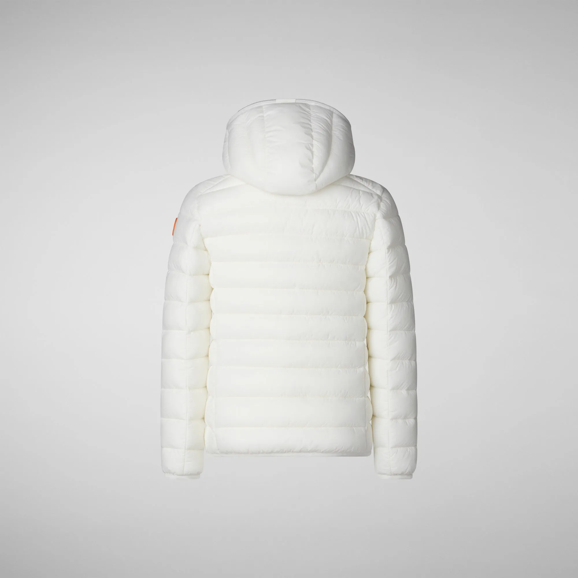 Girls' animal free puffer jacket Lily in off white