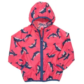 Girls Organic Dolphin Puddle Jacket