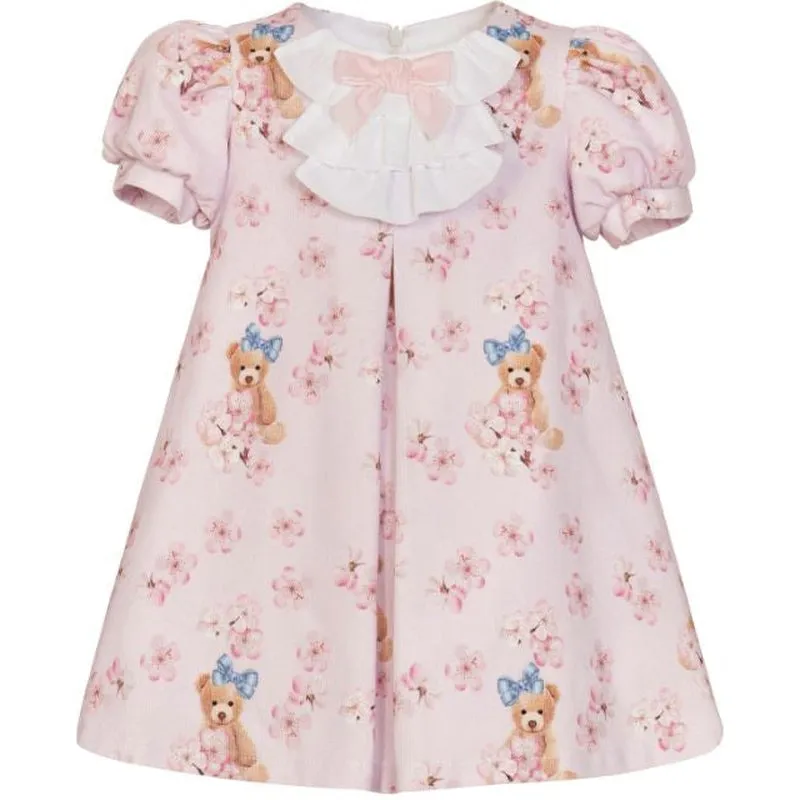 Girls Pink Teddy Bear Dress