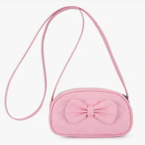 Girls Quilted Pink Bow Purse