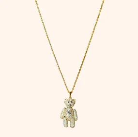 Gold Teddy to the Rescue Necklace