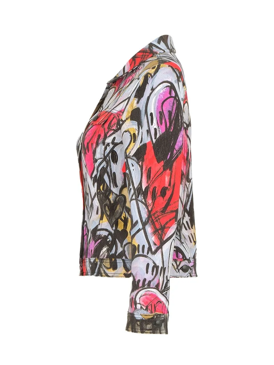 GRAFFITI MULTI HEART STRETCH JACKET