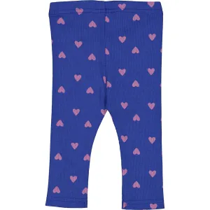 Heart Leggings, Star Blue/Pink Haze