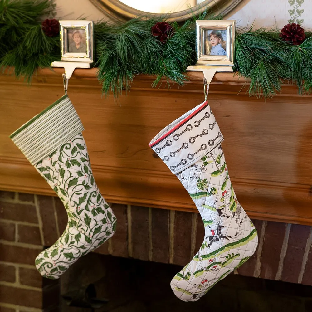 Hunt Scene Quilted Stocking