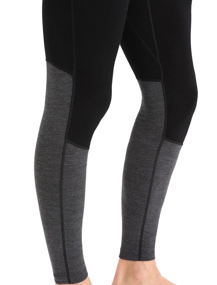 Icebreaker ZoneKnit 260 Men's Leggings - Black/Jet Heather