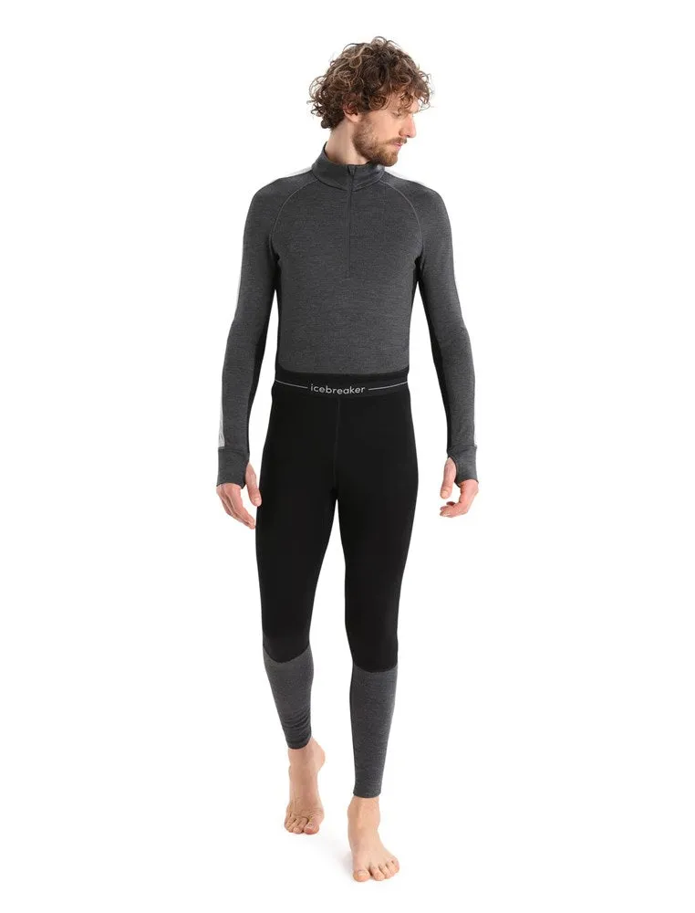 Icebreaker ZoneKnit 260 Men's Leggings - Black/Jet Heather