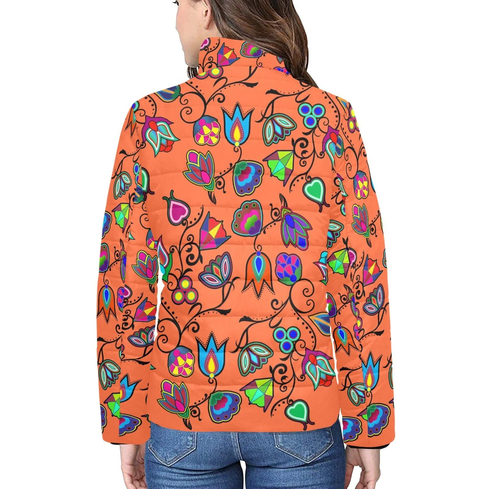 Indigenous Paisley Sierra Women's Stand Collar Padded Jacket