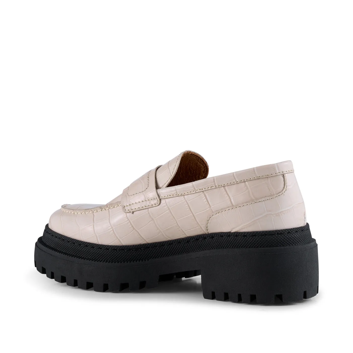 Iona loafer leather - WHITE CROCO