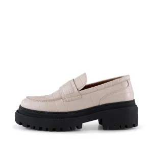 Iona loafer leather - WHITE CROCO