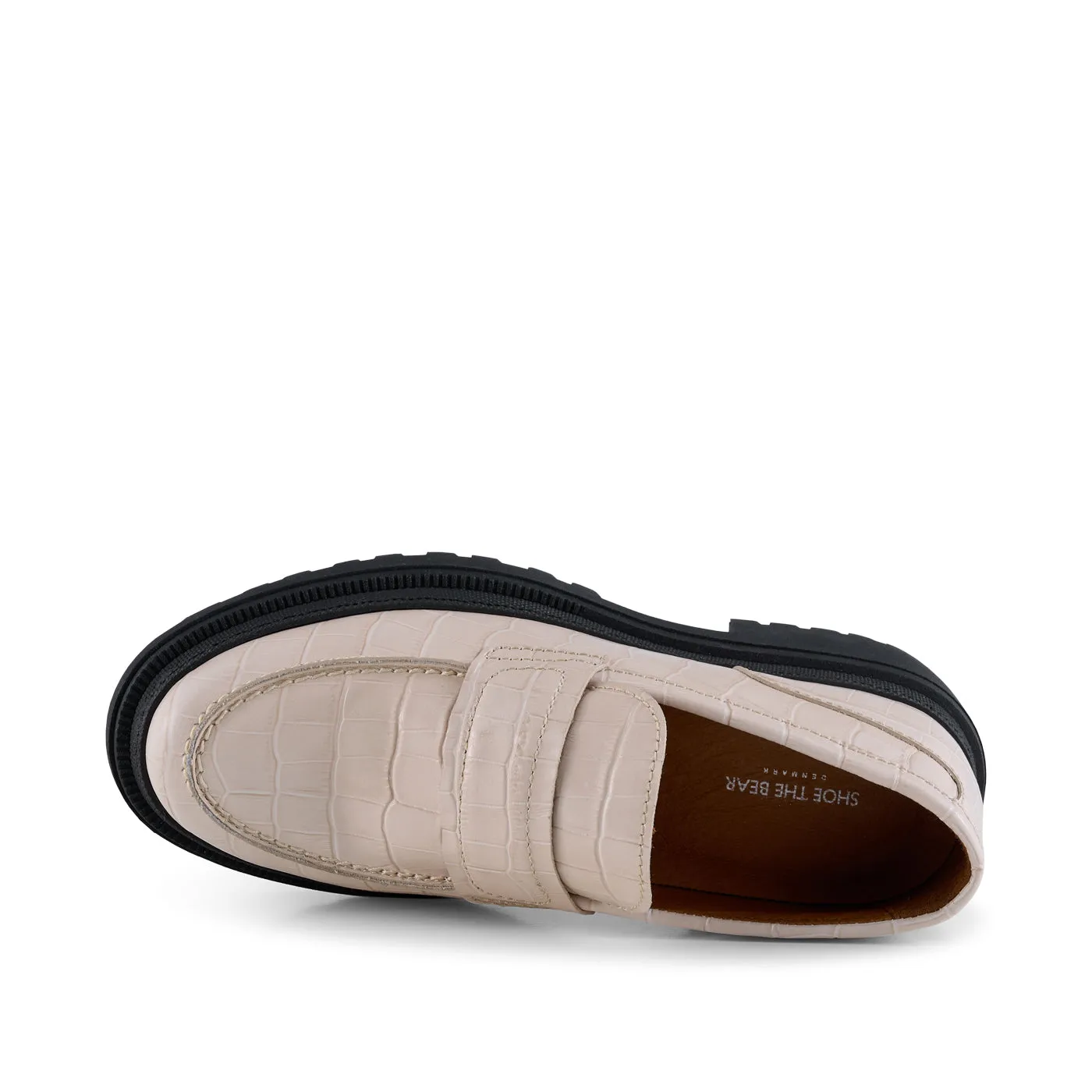 Iona loafer leather - WHITE CROCO