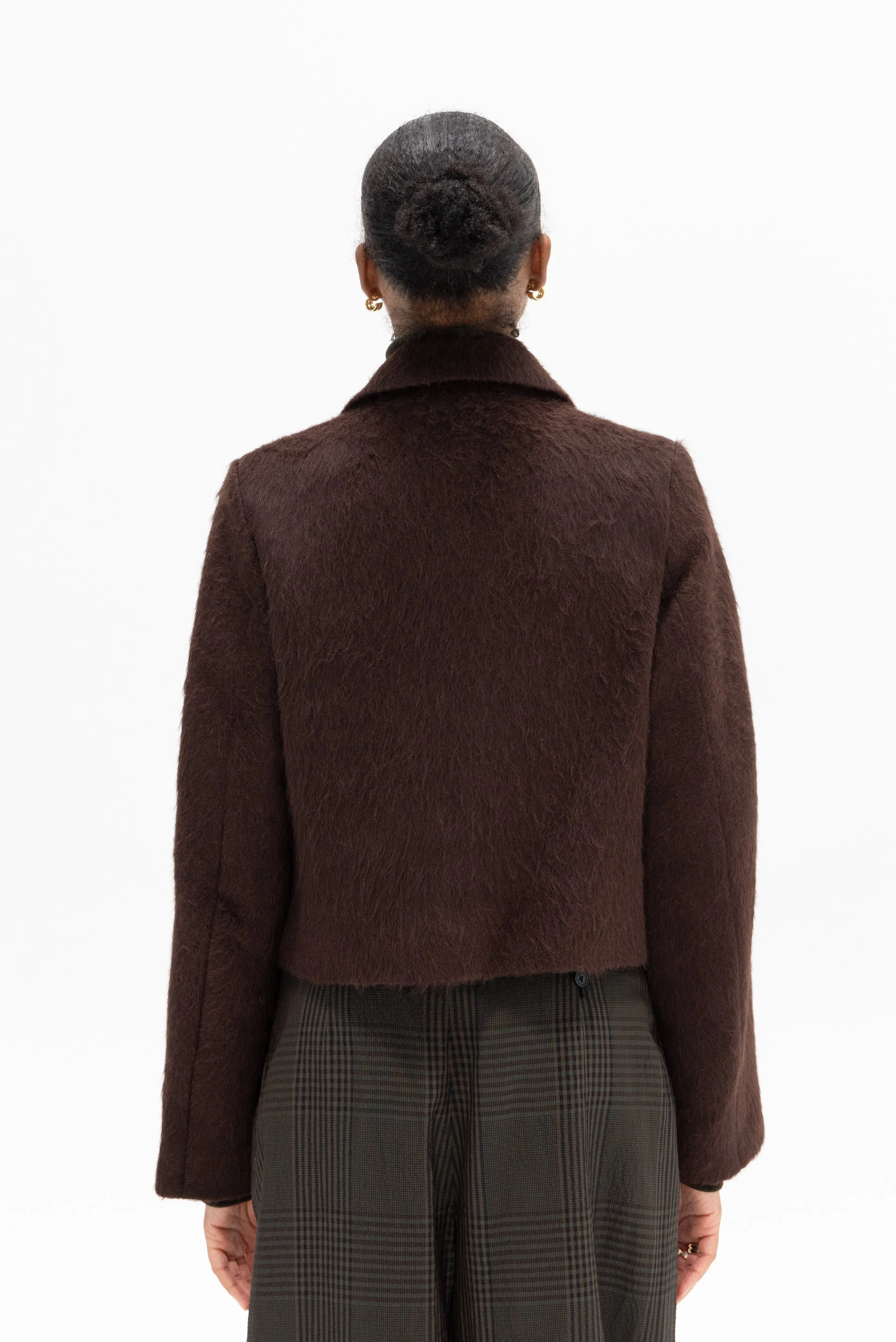 Jendayi Faux Fur Jacket, Dark Chocolate