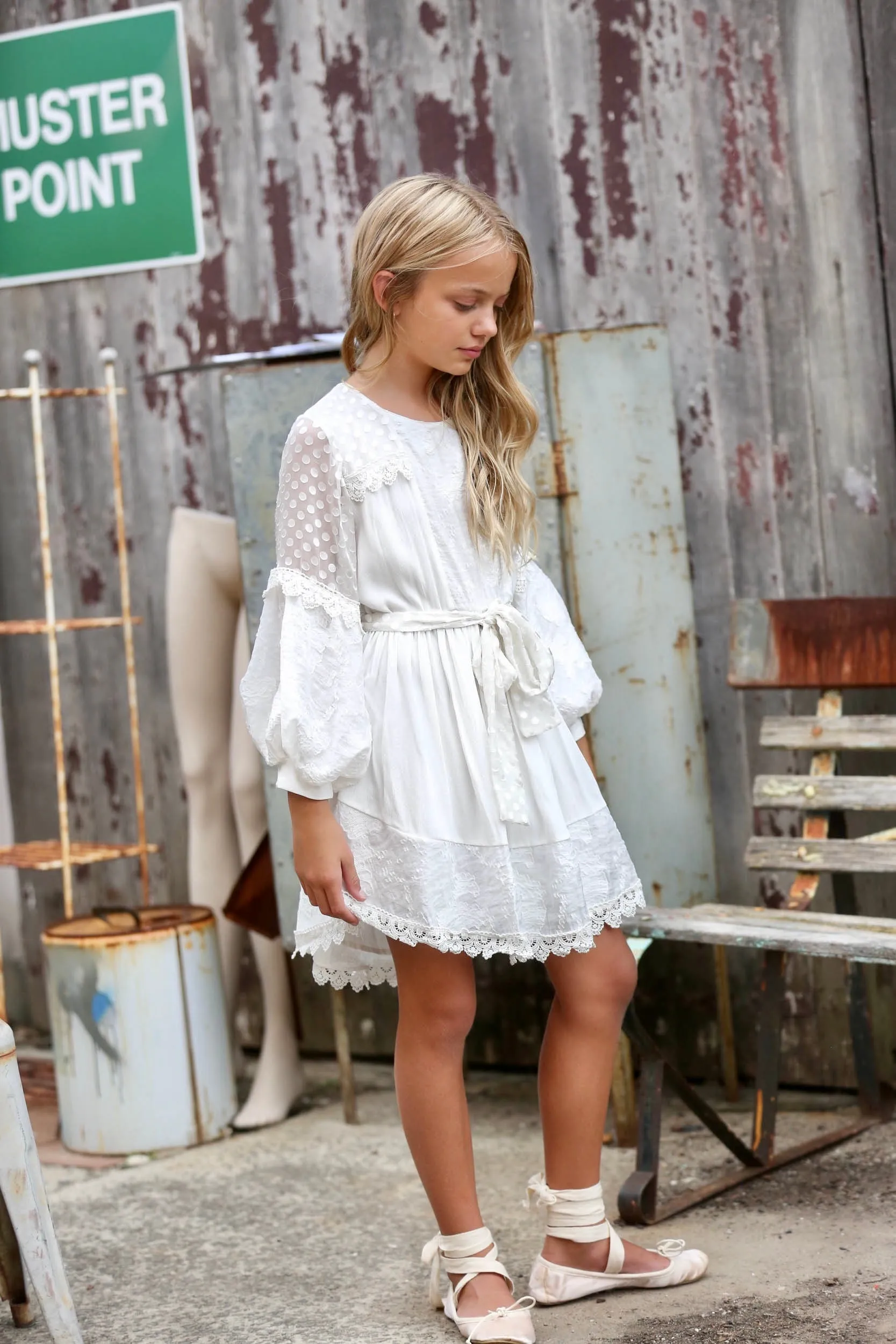 Jessa - Ivory Long Sleeve tween