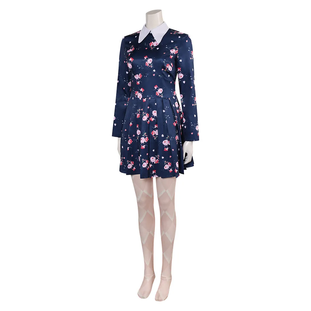 Joker: Folie à Deux (2024) Harley Quinn Women Floral Dress Party Carnival Halloween Cosplay Costume