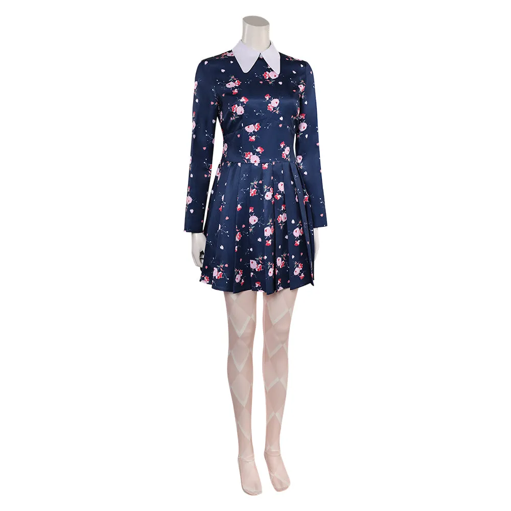 Joker: Folie à Deux (2024) Harley Quinn Women Floral Dress Party Carnival Halloween Cosplay Costume