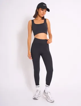 Kaiia Premium Ribbed Legging Black