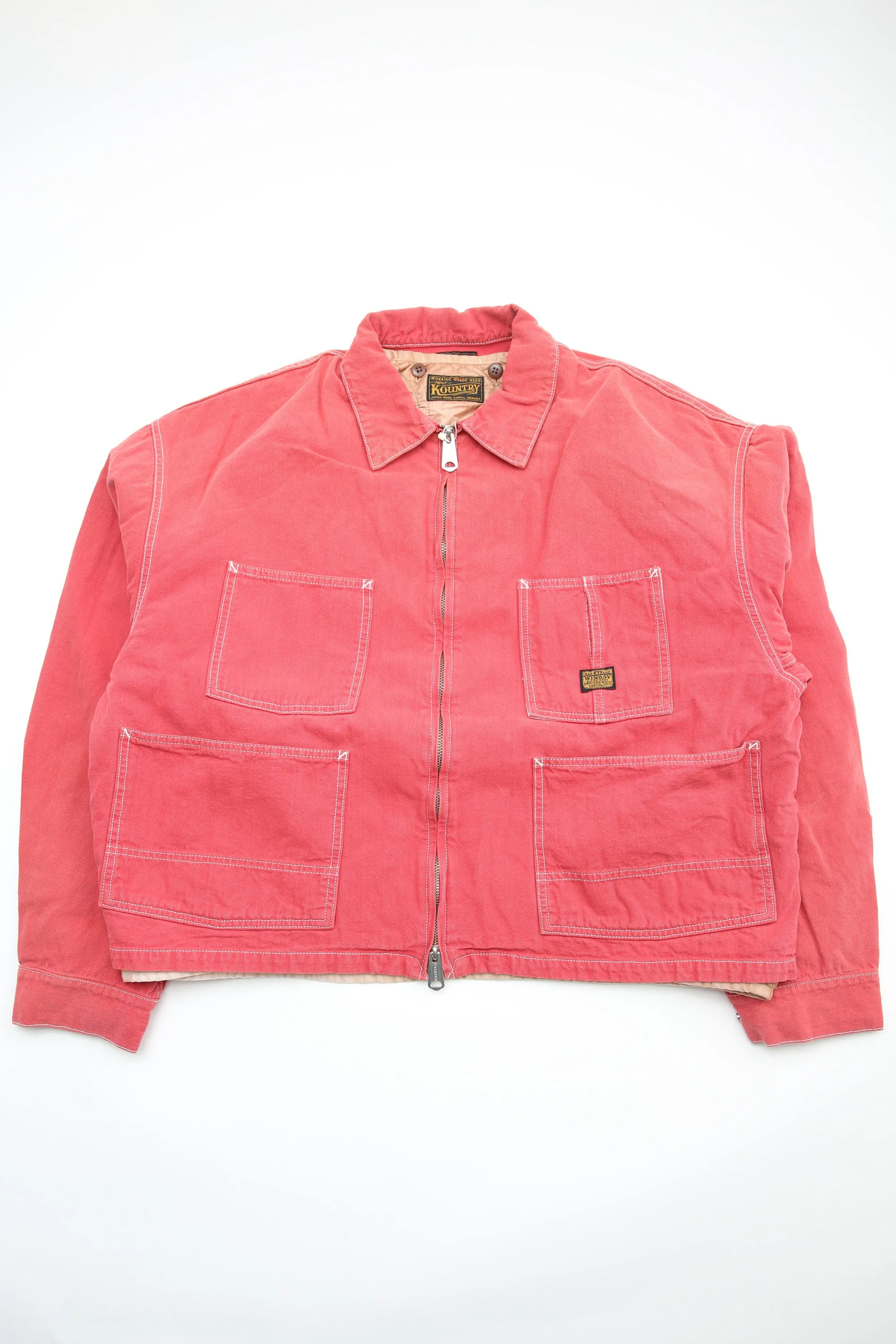 Kapital Canvas Coverall Linend Drizzler - California Red