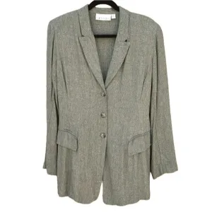 Karen Kane Vintage 80s 90s 3 Button Notch Collar Women's Suit Jacket Blazer - M