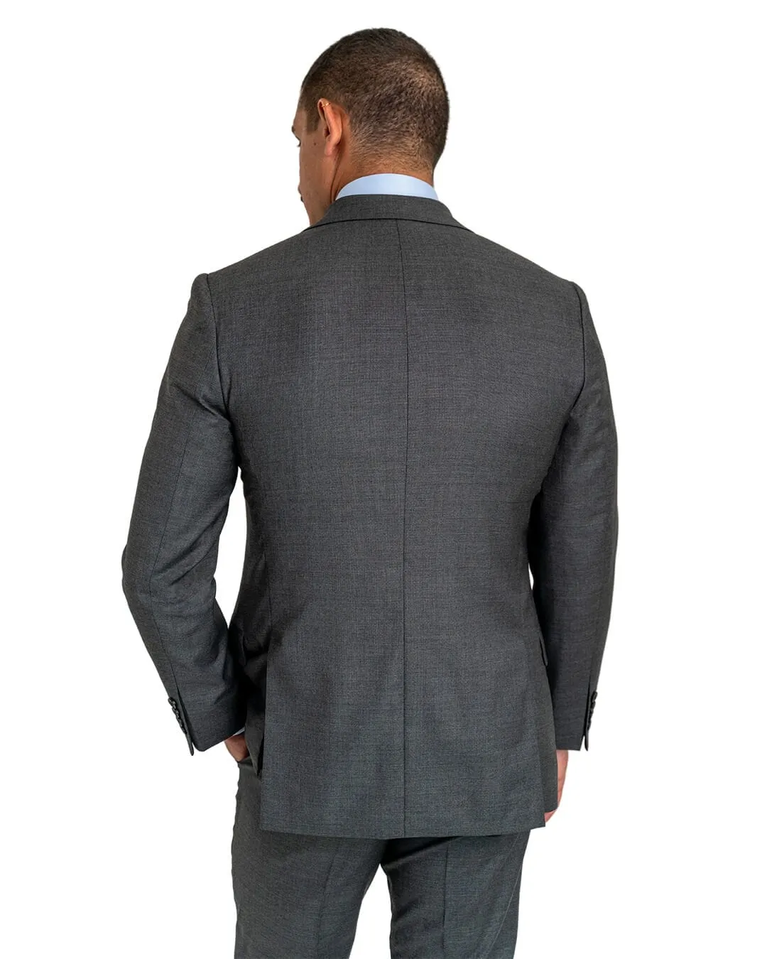 Lanificio F.lli Cerruti Grey Super 130s Sharkskin Suit Jacket