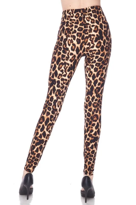 Leopard Print Leggings - Plus