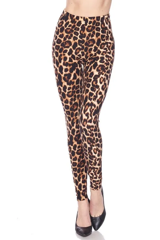 Leopard Print Leggings - Plus