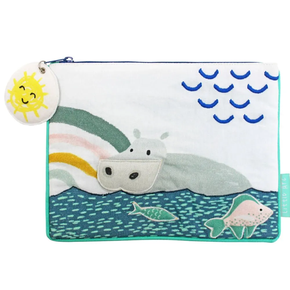 Little Arc Hippo Quilted Pouch