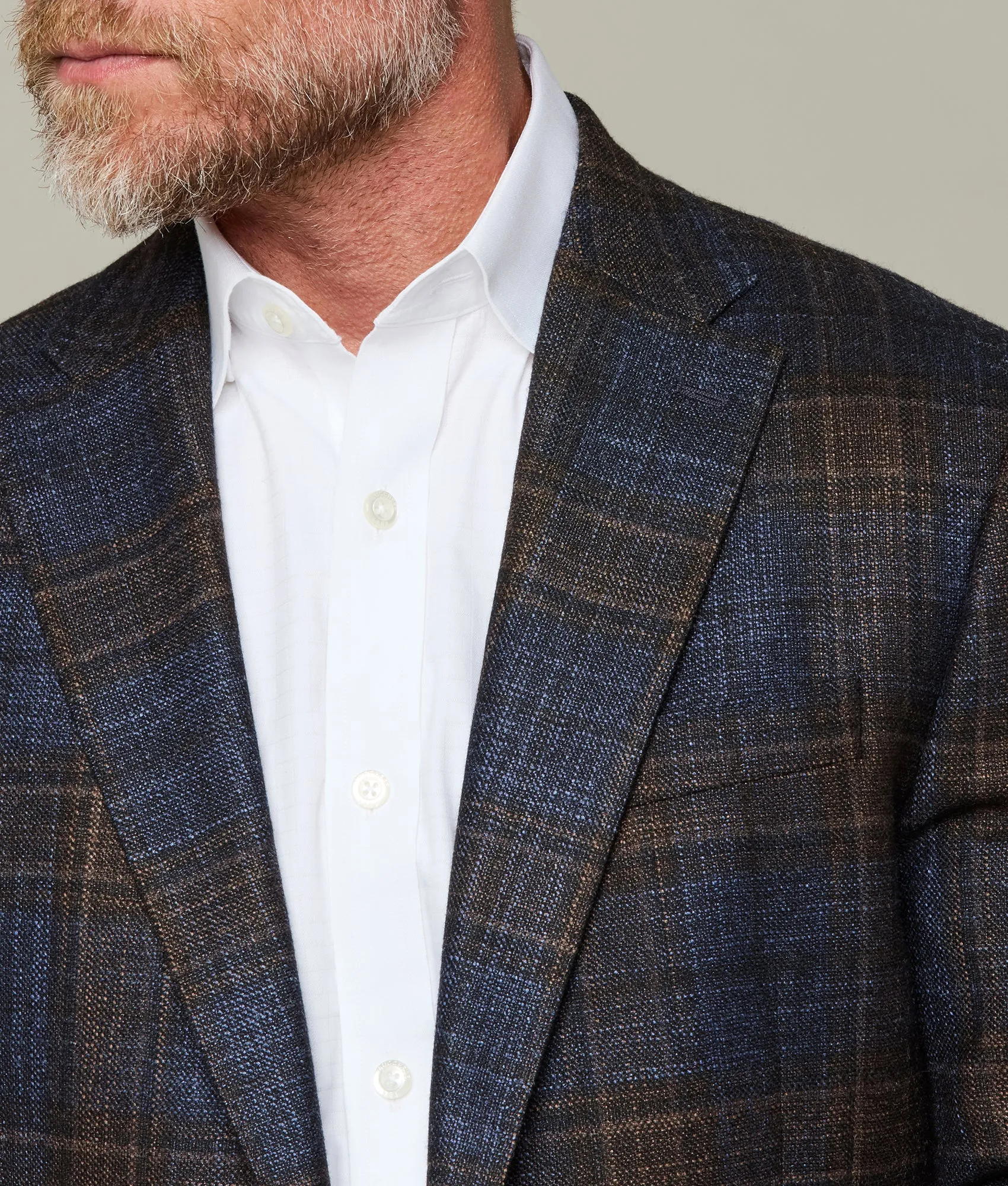 Lucchese Sport Coat :: Blue/Tan Plaid