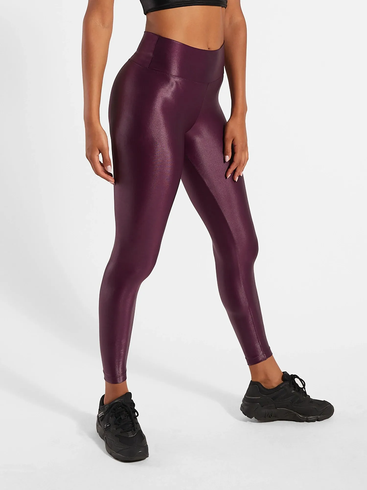 Lustrous Max High Rise Legging, Eggplant