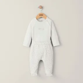 Mamas and Papas White Welcome to the World Bodysuit & Cloud Print Pants - 2 Piece Set