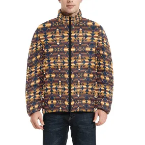 Marron Cloud Men's Stand Collar Padded Jacket