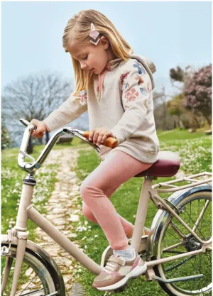 Mayoral Girls Eco-Friends Hooded Flower Sweatshirt and Legging Set