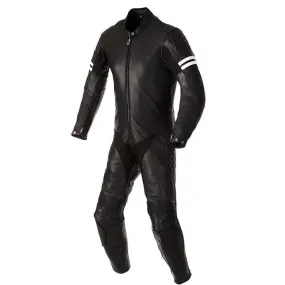 Mens Black Motorcycle Leather Suit