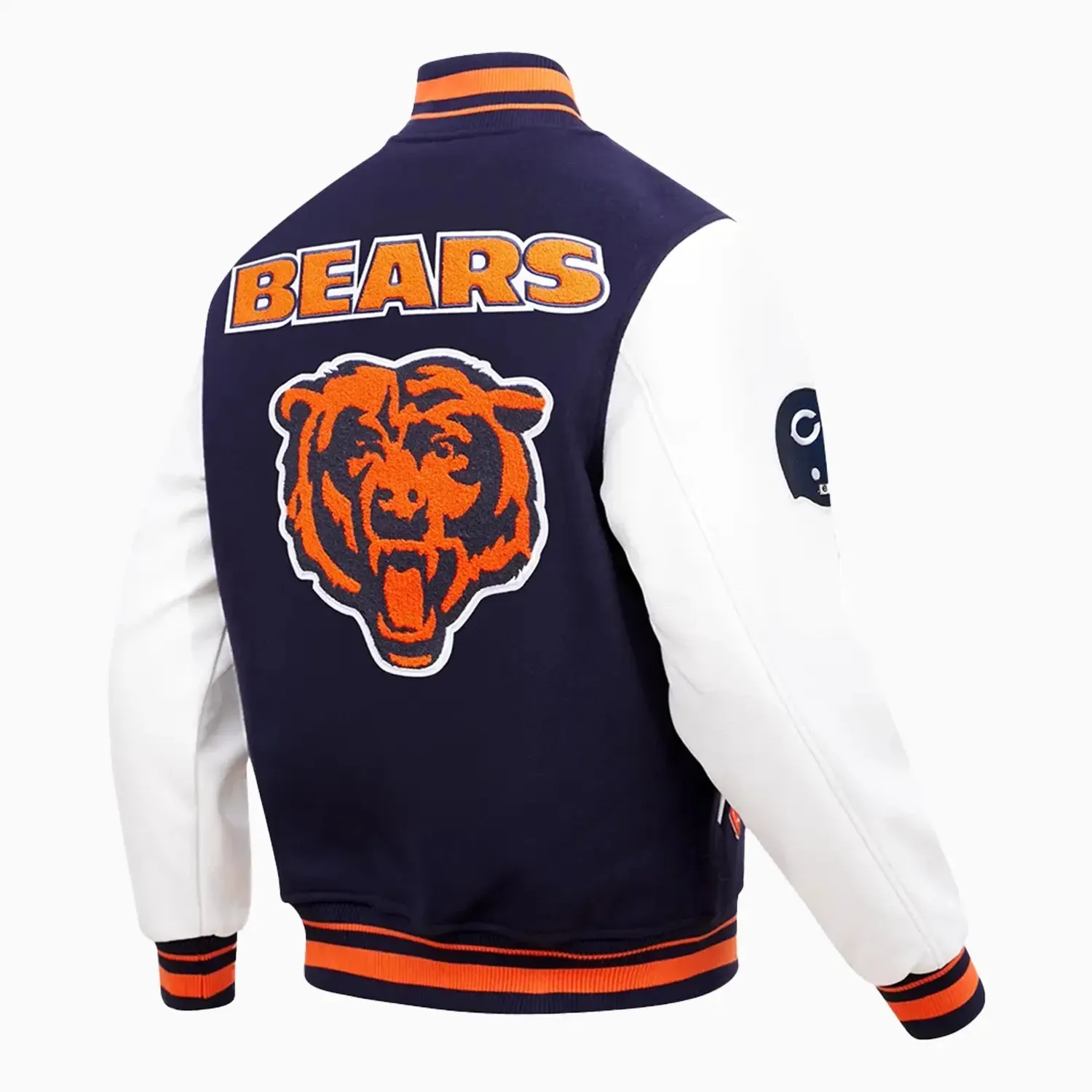 Men's Chicago Bears NFL Retro Classic Rib Wool Varsity Jacket