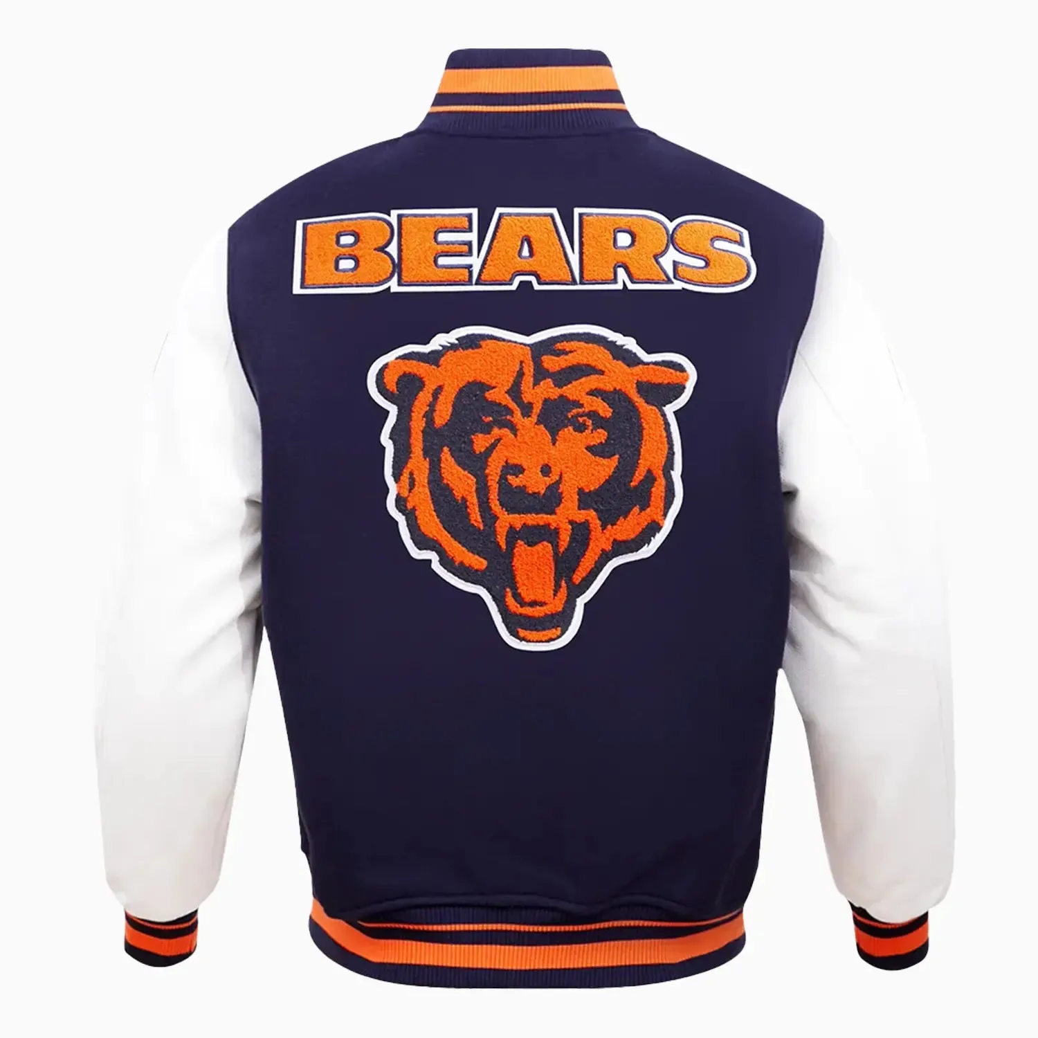 Men's Chicago Bears NFL Retro Classic Rib Wool Varsity Jacket