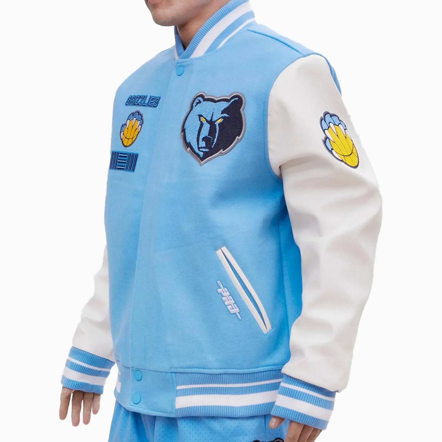 Men's Memphis Grizzlies NBA Retro Classic Rib Wool Varsity Jacket