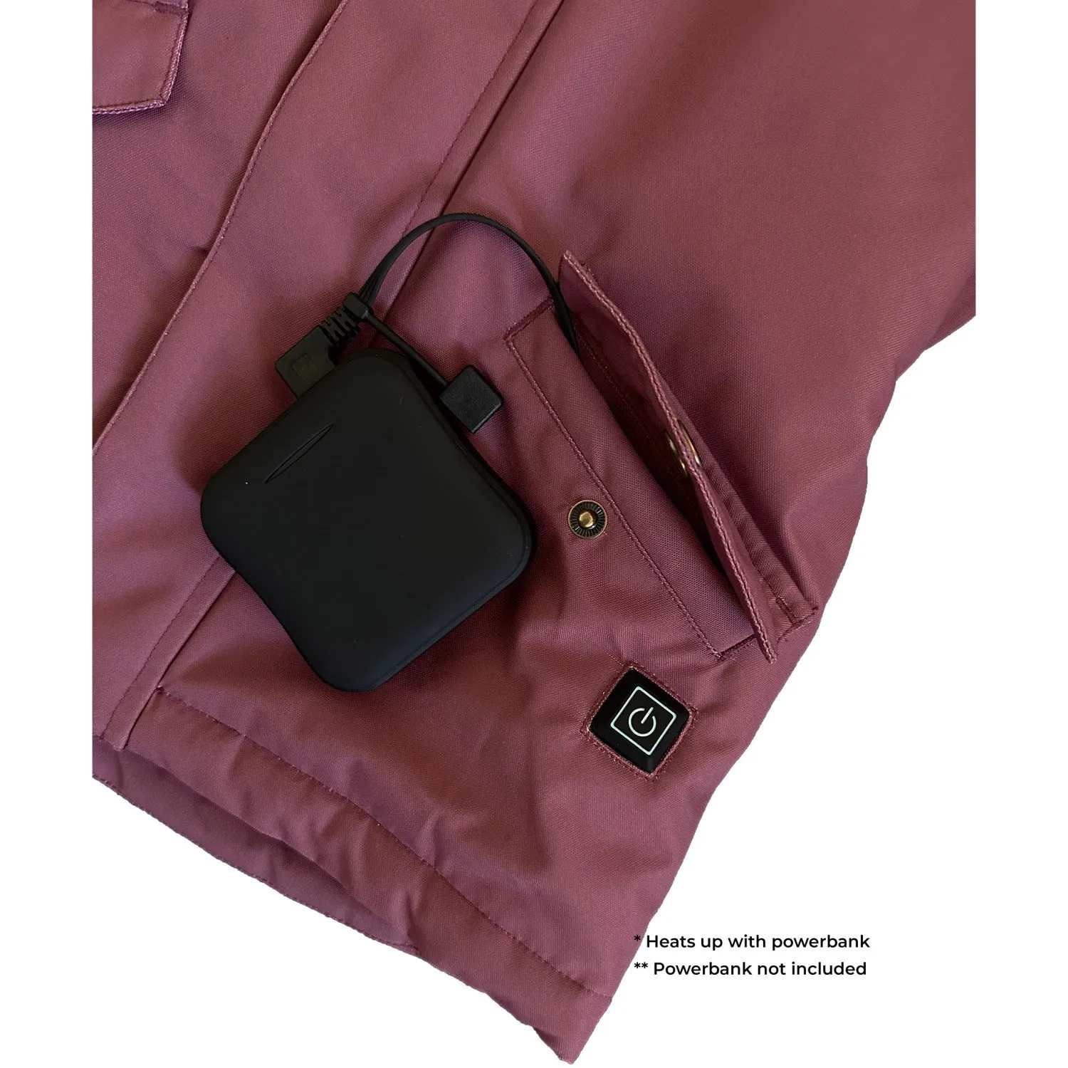 Mikk-Line Rose Brown Heating Jacket