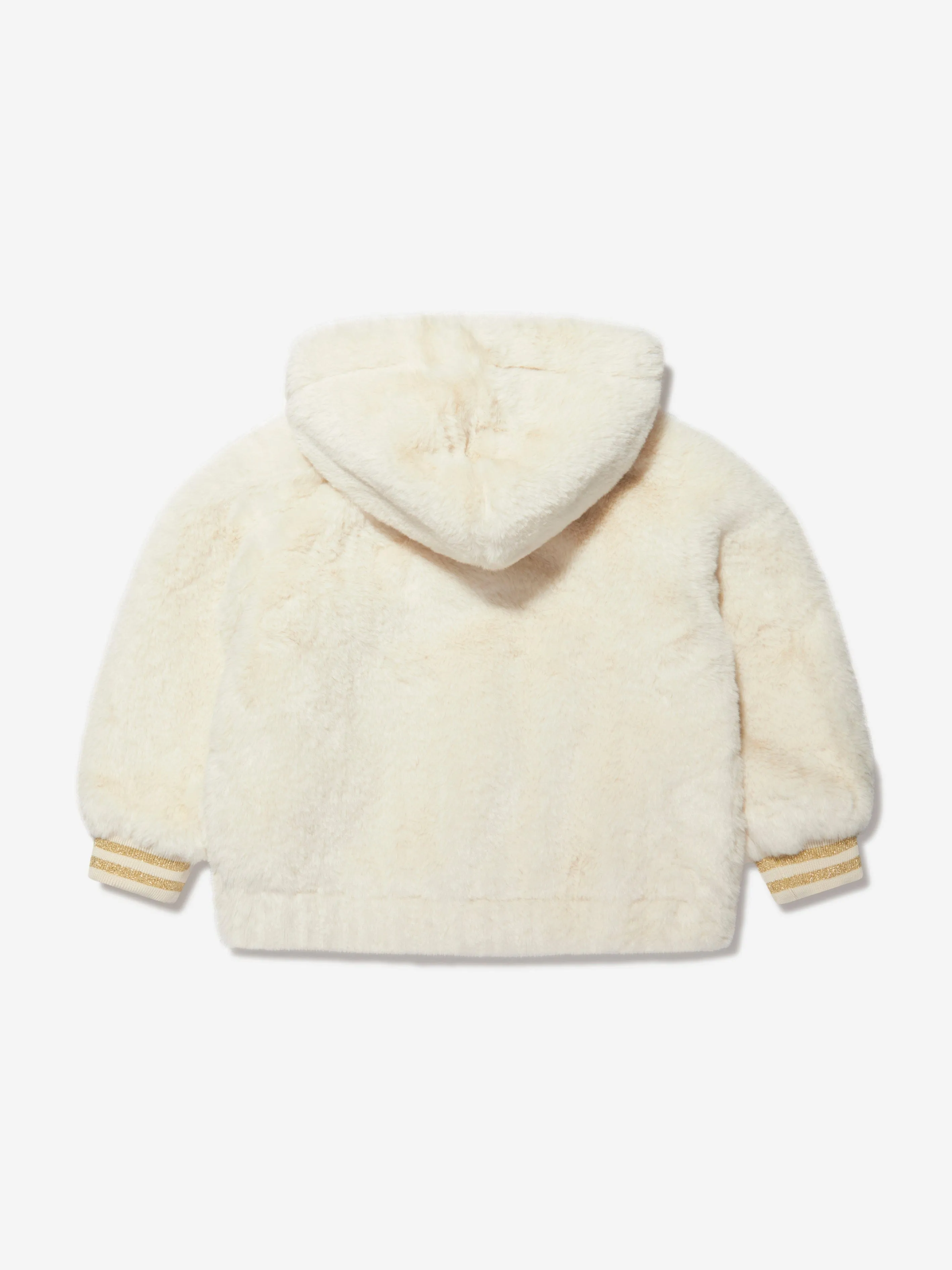 Moschino Baby Girls Hooded Jacket in Ivory