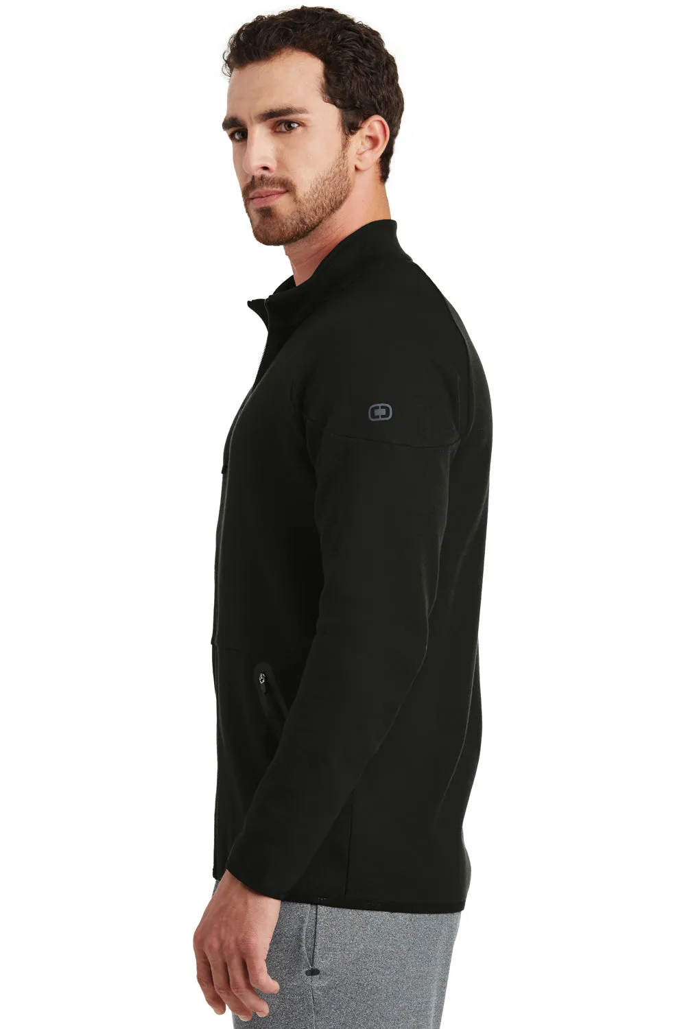 Ogio Mens Endurance Origin Moisture Wicking Full Zip Jacket - Blacktop - Closeout