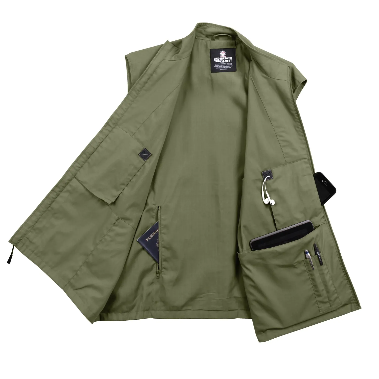 Olive Drab - Tactical Undercover Travel Vest