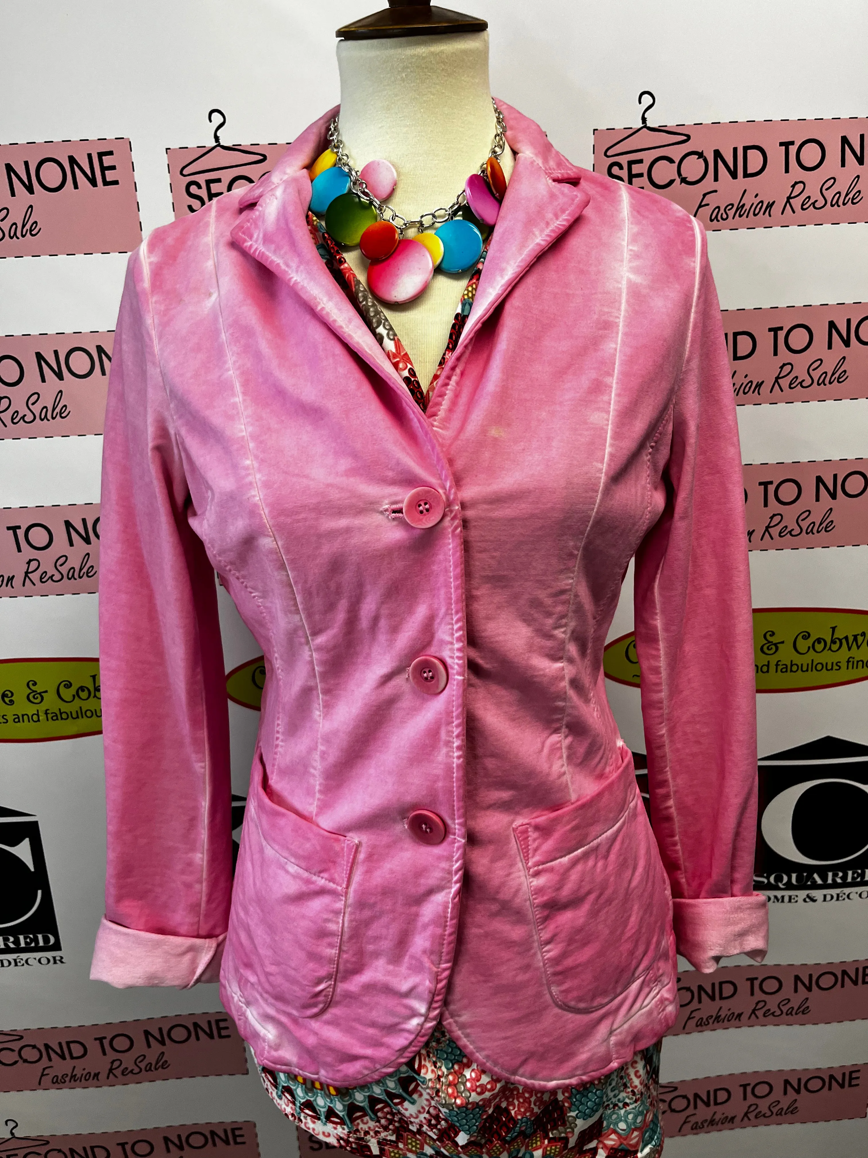 Olsen Pink Tie Dye Jacket (Size S)