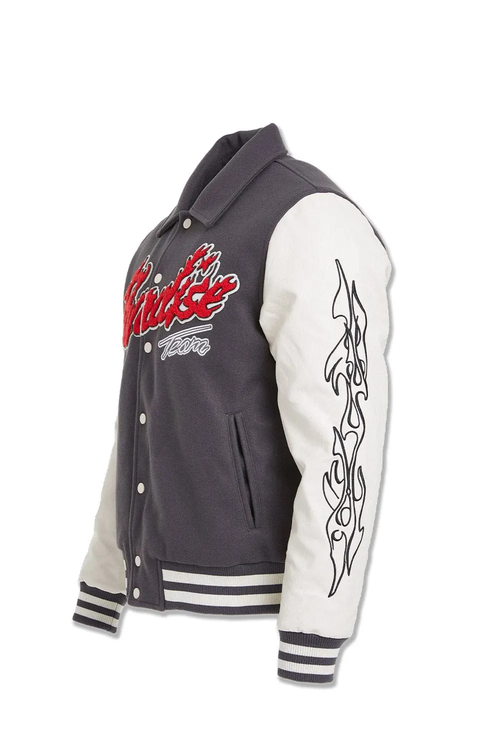 Paradise Tour Varsity Jacket (Off Black)