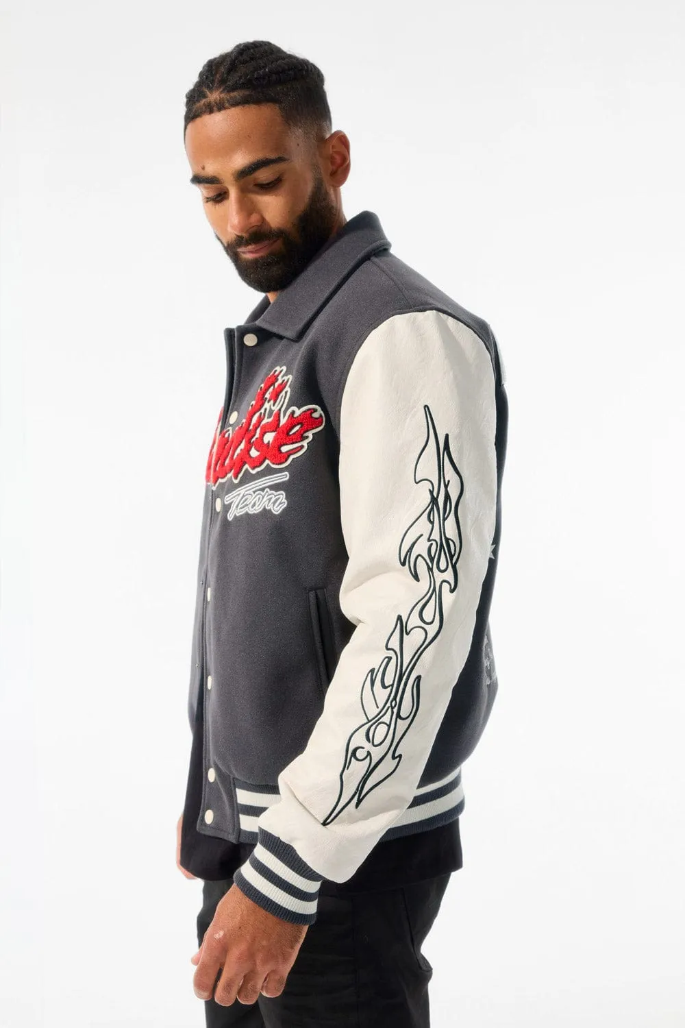 Paradise Tour Varsity Jacket (Off Black)