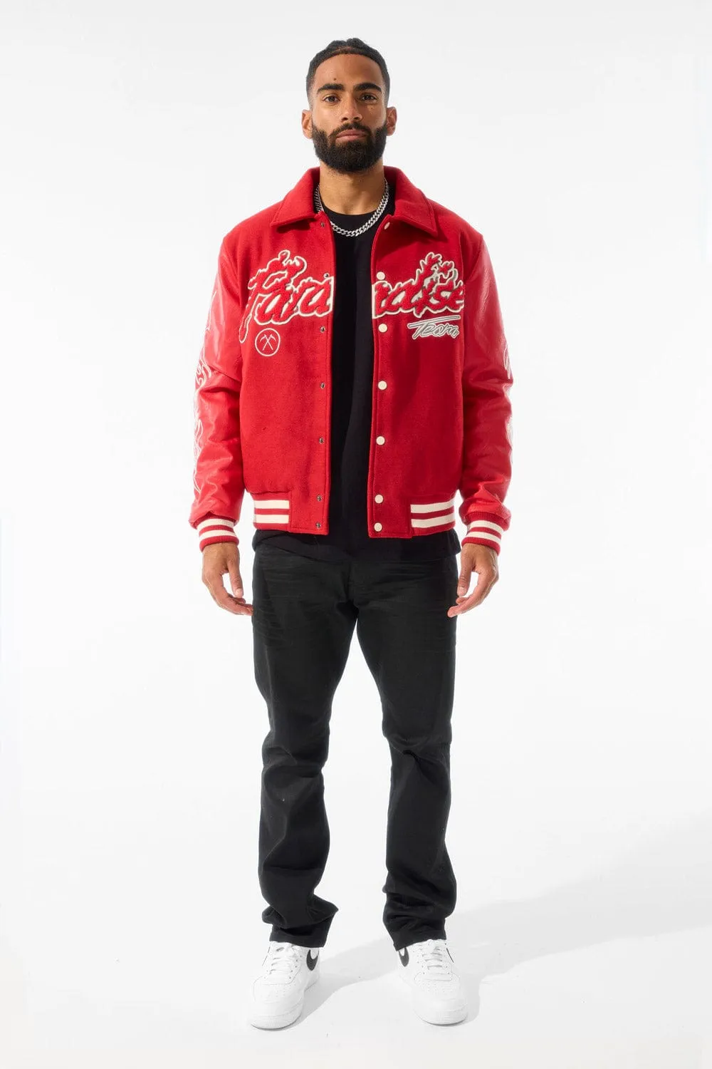 Paradise Tour Varsity Jacket (Red)