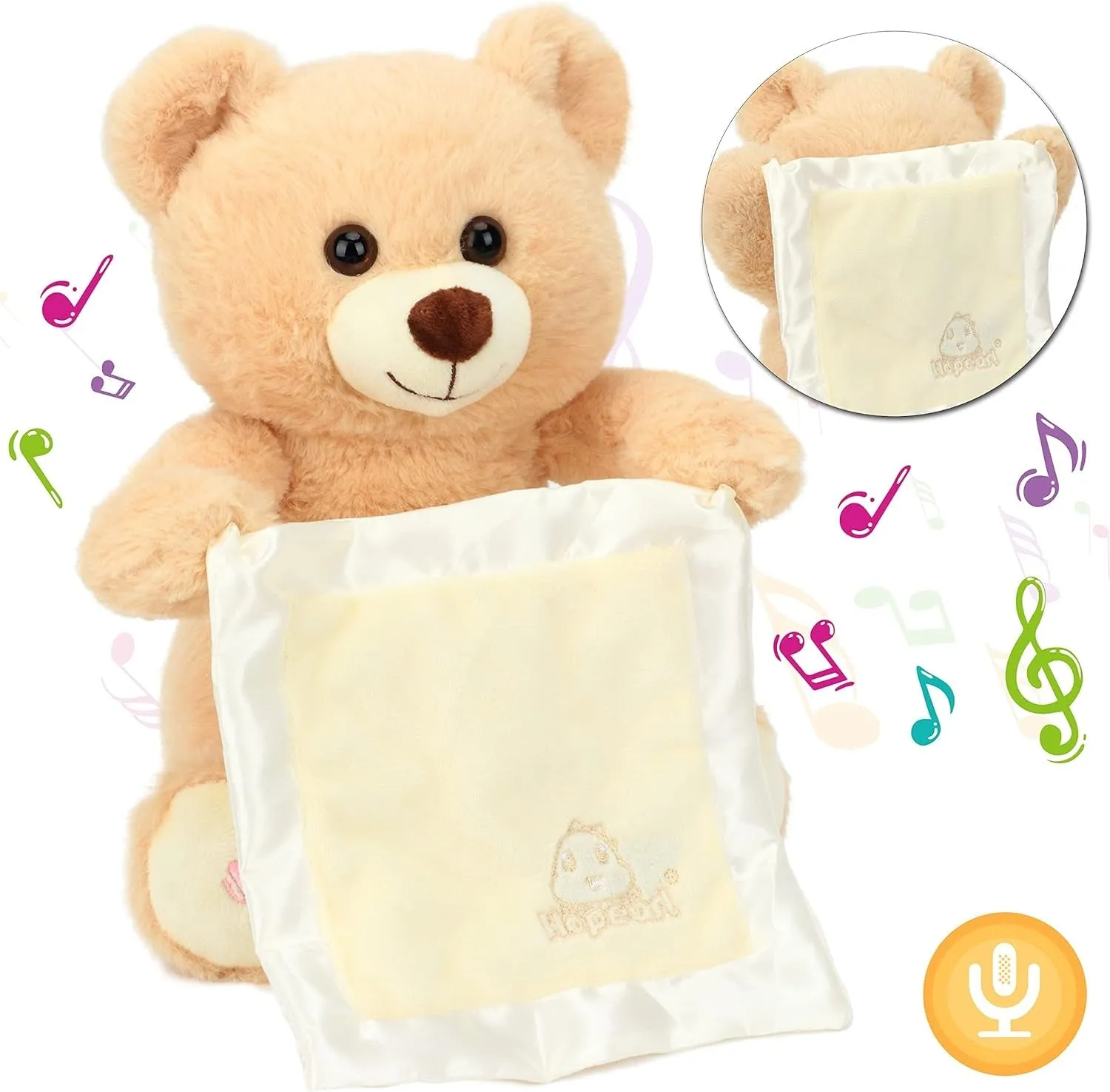 Peek A Boo Bear with Blanket Interactive Plush Teddy - 66B